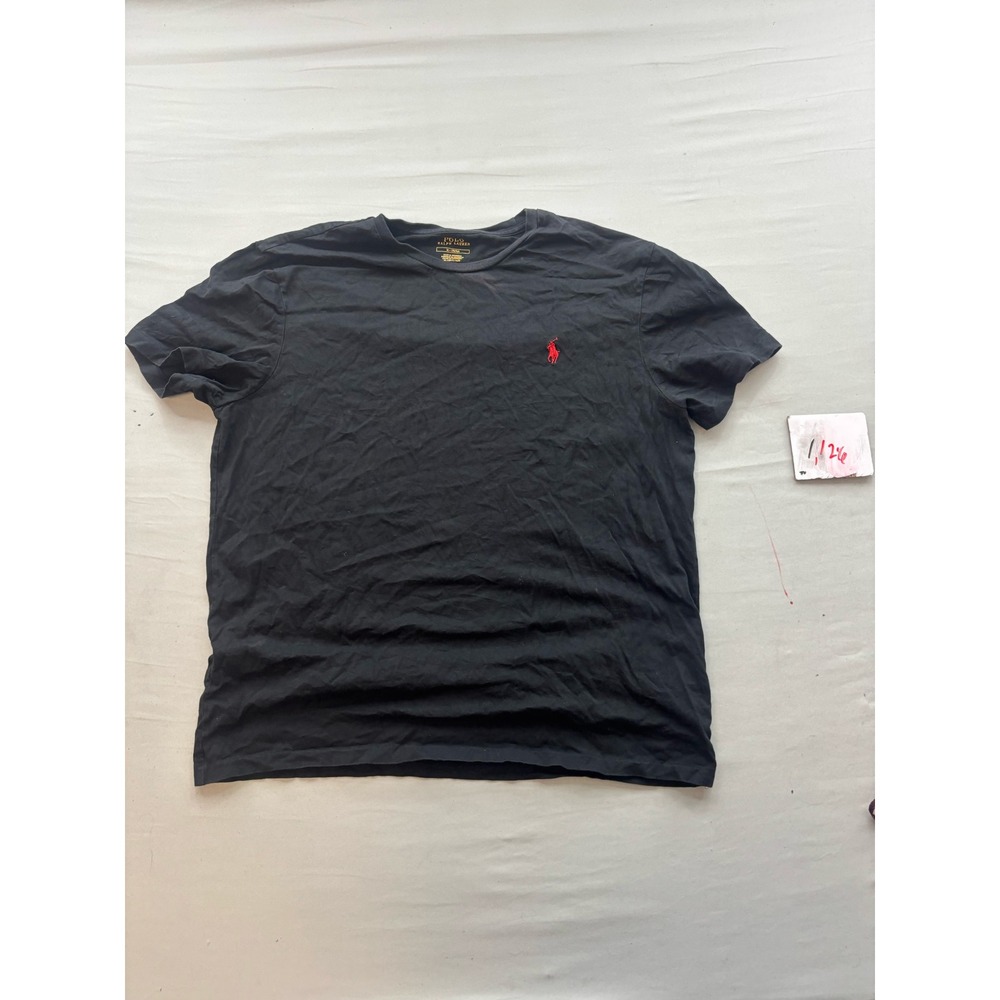 Polo Ralph Lauren Mens Medium Black Short Sleeve Crew Neck Pony Logo T-Shirt